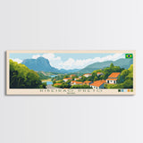 Ribeirao Preto, Brazil Panoramic Travel Poster Canvas Print, Ribeirao Preto, Brazil Painting, Brazil Art, Ribeirao Preto Panoramic Travel Art, Travel Painting