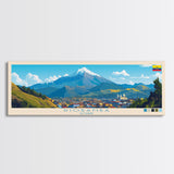 Riobamba, Ecuador Travel Poster Panoramic Canvas Print, Riobamba, Ecuador Painting, Ecuador Art, Riobamba Travel Art, Guest Room Painting