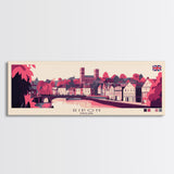 Ripon, England Panoramic Travel Poster Canvas Print, Ripon, England Painting, England Art, Ripon Panoramic Travel Art, Travel Painting