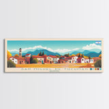 Panoramic Travel Poster San Miguel de Tucuman, Argentina Canvas Print, San Miguel de Tucuman, Argentina Painting, Argentina Art, San Miguel de Tucuman Travel Art, Guest Room Painting