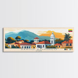 Santo Domingo, Ecuador Panoramic Travel Poster Canvas Print, Santo Domingo, Ecuador Painting, Ecuador Art, Santo Domingo Travel Art, Guest Room Painting