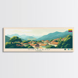 Sincelejo, Colombia Panoramic Travel Poster Canvas Print, Sincelejo, Colombia Painting, Colombia Art, Sincelejo Travel Art, Living Room Painting