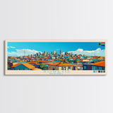 Soweto, South Africa Panoramic Travel Poster Canvas Print, Soweto, South Africa Painting, South Africa Art, Soweto Travel Art, Living Room Painting