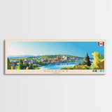 Sudbury, Canada Travel Poster Panoramic Canvas Print, Sudbury, Canada Painting, Canada Art, Sudbury Travel Art, Guest Room Painting