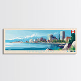 Thunder Bay, Canada Panoramic Travel Poster Canvas Print, Thunder Bay, Canada Painting, Canada Art, Thunder Bay Travel Art, Guest Room Painting