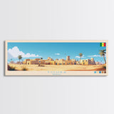 Touba, Senegal Travel Poster Panoramic Canvas Print, Touba, Senegal Painting, Senegal Art, Touba Travel Art, Guest Room Painting