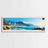 Panoramic Travel Poster Wollongong, Australia Canvas Print, Wollongong, Australia Painting, Australia Art, Wollongong Travel Art, Guest Room Painting