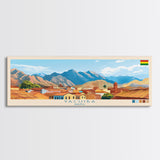 Yacuiba, Bolivia Travel Poster Panoramic Canvas Print, Yacuiba, Bolivia Painting, Bolivia Art, Yacuiba Travel Art, Guest Room Painting