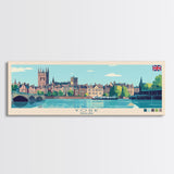 Panoramic Travel Poster York, England Canvas Print, York, England Painting, England Art, York Travel Art, Guest Room Painting