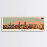 Adelaide, Australia Panoramic Canvas Print, Adelaide, Australia Painting, Australia Art, Adelaide Travel Poster, Travel Art, Guest Room Painting