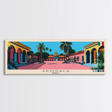 Apodaca, Mexico Panoramic Canvas Print, Apodaca, Mexico Painting, Mexico Art, Apodaca Travel Poster, Travel Art, Vacation Gift