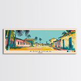 Ashaiman, Ghana Panoramic Canvas Print, Ashaiman, Ghana Painting, Ghana Art, Ashaiman Travel Poster, Travel Art, Guest Room Painting