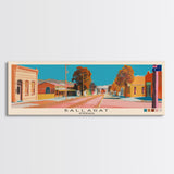 Ballarat, Australia Panoramic Canvas Print, Ballarat, Australia Painting, Australia Art, Ballarat Travel Poster, Travel Art, Housewarming Gift