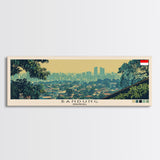 Bandung, Indonesia Panoramic Canvas Print, Bandung, Indonesia Painting, Indonesia Art, Bandung Travel Poster, Travel Art, Housewarming Gift