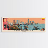 Barranquilla, Colombia Panoramic Canvas Print, Barranquilla, Colombia Painting, Colombia Art, Barranquilla Travel Poster, Travel Art, Guest Room Painting