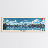 Barrie, Canada Panoramic Canvas Print, Barrie, Canada Painting, Canada Art, Barrie Travel Poster, Travel Art, Guest Room Painting