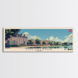 Colchester, England Panoramic Canvas Print, Colchester, England Painting, England Art, Colchester Travel Poster, Travel Art, Guest Room Painting