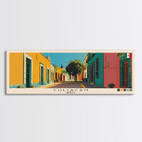 Culiacan, Mexico Panoramic Canvas Print, Culiacan, Mexico Painting, Mexico Art, Culiacan Travel Poster, Travel Art, Living Room Painting