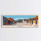 Duran, Ecuador Panoramic Canvas Print, Duran, Ecuador Painting, Ecuador Art, Duran Travel Poster, Travel Art, Living Room Painting