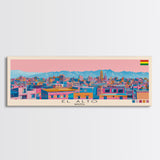 El Alto, Bolivia Panoramic Canvas Print, El Alto, Bolivia Painting, Bolivia Art, El Alto Travel Poster, Travel Art, Housewarming Gift