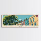 Exeter, England Panoramic Canvas Print, Exeter, England Painting, England Art, Exeter Travel Poster, Travel Art, Vacation Gift