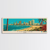 Fortaleza, Brazil Panoramic Canvas Print, Fortaleza, Brazil Painting, Brazil Art, Fortaleza Travel Poster, Travel Art, Guest Room Painting