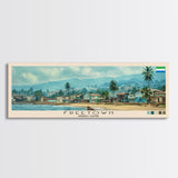 Freetown, Sierra Leone Panoramic Canvas Print, Freetown, Sierra Leone Painting, Sierra Leone Art, Freetown Travel Poster, Travel Art, Living Room Painting