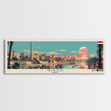 Gizeh, Egypt Panoramic Canvas Print, Gizeh, Egypt Painting, Egypt Art, Gizeh Travel Poster, Travel Art, Vacation Gift