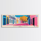 Godoy Cruz, Argentina Panoramic Canvas Print, Godoy Cruz, Argentina Painting, Argentina Art, Godoy Cruz Travel Poster, Travel Art, Guest Room Painting