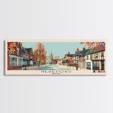 Hereford, England Panoramic Canvas Print, Hereford, England Painting, England Art, Hereford Travel Poster, Travel Art, Vacation Gift