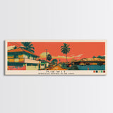 Kikwit, Congo Panoramic Canvas Print, Kikwit, Congo Painting, Congo Art, Kikwit Travel Poster, Travel Art, Guest Room Painting