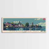 Kingston upon Hull, England Panoramic Canvas Print, Kingston upon Hull, England Painting, England Art, Kingston upon Hull Travel Poster, Travel Art, Housewarming Gift