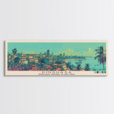 Kinshasa, Congo Panoramic Canvas Print, Kinshasa, Congo Painting, Congo Art, Kinshasa Travel Poster, Travel Art, Guest Room Painting