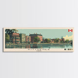 Kitchener, Canada Panoramic Canvas Print, Kitchener, Canada Painting, Canada Art, Kitchener Travel Poster, Travel Art, Housewarming Gift