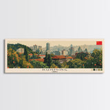 Kunming, China Panoramic Canvas Print, Kunming, China Painting, China Art, Kunming Travel Poster, Travel Art, Housewarming Gift