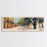 Lambare, Paraguay Panoramic Canvas Print, Lambare, Paraguay Painting, Paraguay Art, Lambare Travel Poster, Travel Art, Housewarming Gift