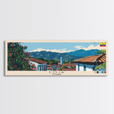 Loja, Ecuador Panoramic Canvas Print, Loja, Ecuador Painting, Ecuador Art, Loja Travel Poster, Travel Art, Housewarming Gift