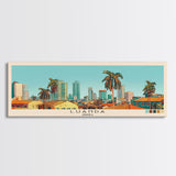 Luanda, Angola Panoramic Canvas Print, Luanda, Angola Painting, Angola Art, Luanda Travel Poster, Travel Art, Vacation Gift