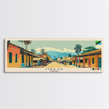 Mbeya, Tanzania Panoramic Canvas Print, Mbeya, Tanzania Painting, Tanzania Art, Mbeya Travel Poster, Travel Art, Living Room Painting