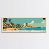 Mombasa, Kenya Panoramic Canvas Print, Mombasa, Kenya Painting, Kenya Art, Mombasa Travel Poster, Travel Art, Guest Room Painting