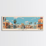 Mosul, Iraq Panoramic Canvas Print, Mosul, Iraq Painting, Iraq Art, Mosul Travel Poster, Travel Art, Housewarming Gift