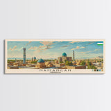 Namangan, Uzbekistan Panoramic Canvas Print, Namangan, Uzbekistan Painting, Uzbekistan Art, Namangan Travel Poster, Travel Art, Guest Room Painting