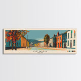 Newry, Ireland Panoramic Canvas Print, Newry, Ireland Painting, Ireland Art, Newry Travel Poster, Travel Art, Guest Room Painting