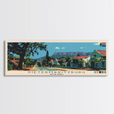 Pietermaritzburg, South Africa Panoramic Canvas Print, Pietermaritzburg, South Africa Painting, South Africa Art, Pietermaritzburg Travel Poster, Travel Art, Guest Room Painting