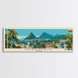 Portoviejo, Ecuador Panoramic Canvas Print, Portoviejo, Ecuador Painting, Ecuador Art, Portoviejo Travel Poster, Travel Art, Guest Room Painting