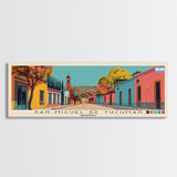 San Miguel de Tucuman, Argentina Panoramic Canvas Print, San Miguel de Tucuman, Argentina Painting, Argentina Art, San Miguel de Tucuman Travel Poster, Travel Art, Guest Room Painting