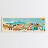 Santo Domingo, Ecuador Panoramic Canvas Print, Santo Domingo, Ecuador Painting, Ecuador Art, Santo Domingo Travel Poster, Travel Art, Housewarming Gift