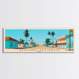 Sekondi-Takoradi, Ghana Panoramic Canvas Print, Sekondi-Takoradi, Ghana Painting, Ghana Art, Sekondi-Takoradi Travel Poster, Travel Art, Guest Room Painting