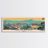 Shashamane, Ethiopia Panoramic Canvas Print, Shashamane, Ethiopia Painting, Ethiopia Art, Shashamane Travel Poster, Travel Art, Guest Room Painting