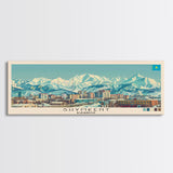 Shymkent, Kazakhstan Panoramic Canvas Print, Shymkent, Kazakhstan Painting, Kazakhstan Art, Shymkent Travel Poster, Travel Art, Guest Room Painting